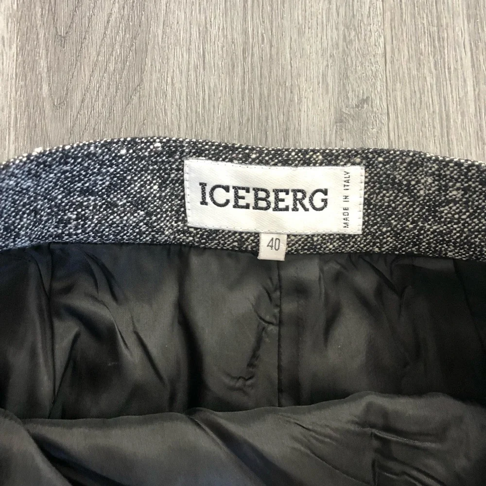 Vintage Iceberg High Waist Made In Italy Wool Pencil Skirt - Picture 9 of 9